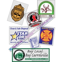 Custom Clear Polyester - Square-Cut (Back Adhesive) Decals