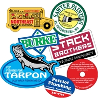 Customizable white vinyl die-cut decal with back adhesive and a one... from...