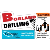 Overlaminated white vinyl decals are suitable for indoor or outdoor use.......