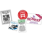 Removable White Vinyl (Back Adhesive) Decals