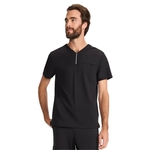 Medelita Scrubs - Men's 3-Pocket Ponte Quarter Zip V-Neck...