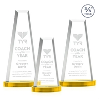 The elegant Imperial Award reflects a 0.75" thick Starfire Crystal tower......