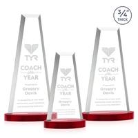 The elegant Imperial Award reflects a 0.75" thick Starfire Crystal tower......