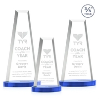 The elegant Imperial Award reflects a 0.75" thick Starfire Crystal tower......