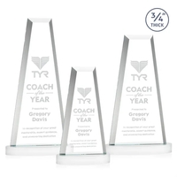 The elegant Imperial Award reflects a 0.75" thick Starfire Crystal tower......