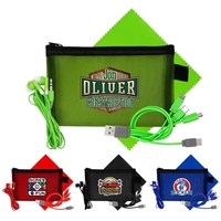 Large Mesh Ear Bud, Cloth & Cable Set