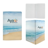 5" x 7" Seaside Sewn Paper Cover Notebook... from ASI 30208 A P Specialties /...