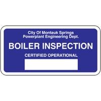 4" x 2" rectangle write-on white vinyl decal. Can be embossed... from ASI...