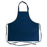 Navy Three Pocket Adjustable Bib Apron