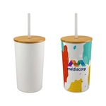 Full Color Bamboo Top Tumbler