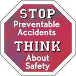 2.5" x 2.5" Octagon - 4CP Hard Hat Decal