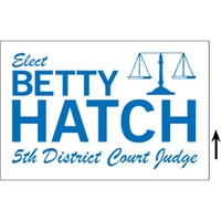 18" x 12" corrugated sign with 3/16" thickness and 1 color... from ASI 89910...