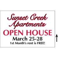 18" x 12" corrugated sign with 3/16" thickness and 2 color... from ASI 89910...