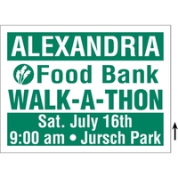 24" x 18" corrugated sign with 3/16" thickness and 1 color... from ASI 89910...