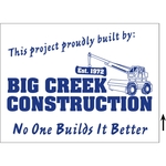 24" x 18" Corrugated Sign - 1 Color, 2 Sides