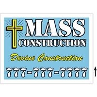 24" x 18" corrugated sign with 3/16" thickness and 3 color... from ASI 89910...