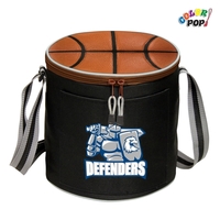 Sports and coolers collide with this fun cooler. Keep your refreshments......