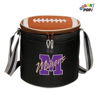 Sports and coolers collide with this fun cooler. Keep your refreshments......