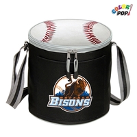 Sports and coolers collide with this fun cooler. Keep your refreshments......