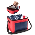 American Flag Zipper Top Lunch Bag