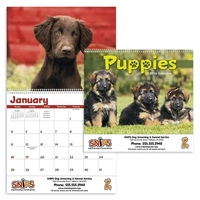 11 x 19 2024 Puppies calendar on 70# glossy paper with... from ASI 40480...