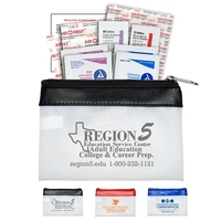 16 Piece First Aid Kit in Colorful Zipper Vinyl Pouch with... from ASI 62660...