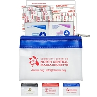 10 Piece First Aid Kit in Colorful Zipper Vinyl Pouch with... from ASI 62660...