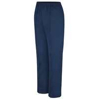 Classic poplin pants with side seam pockets and elastic waistband.... from...