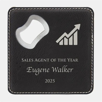 This Leatherette Coaster with Bottle Opener is an ideal gift for... from ASI...