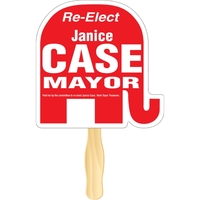 Elephant shaped rally hand fan, attached to a wooden handle.... from ASI...