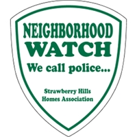 Shield Security Decal - White Vinyl