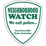 Shield Security Decal - White Vinyl