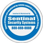 Circle Security Decal - Reflective