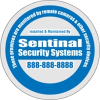 Circle Security Decal - Clear Polyester