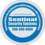 Circle Security Decal - Clear Polyester