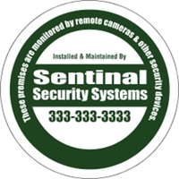 Circle Security Decal - White Vinyl