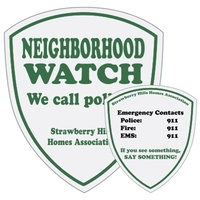 Shield Security Decal - Double Face