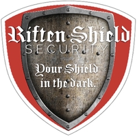 Shield Security Decal - White Vinyl 4CP