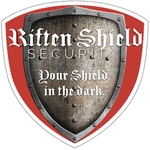 Shield Security Decal - White Vinyl 4CP