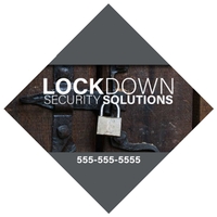 Diamond Security Decal - White Vinyl 4CP