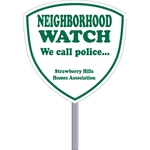 Shield Security Sign - White Poly