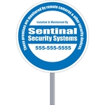 Circle Security Sign - White Poly