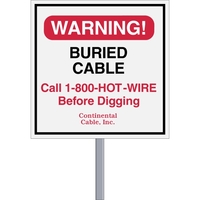 Square Security Sign - Reflective