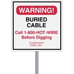 Square Security Sign - Reflective