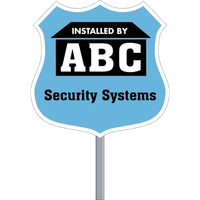 Badge Security Sign - White Poly
