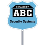 Badge Security Sign - White Poly