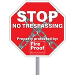 Octagon Security Sign - White Poly 4CP