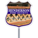 Badge Security Sign - White Poly 4CP