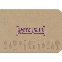 5" x 3.5" Lifestyle horizontal classic natural wine jotter with foil... from...
