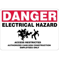 10" x 7" white polyethylene sign; suitable for indoor and outdoor... from ASI...